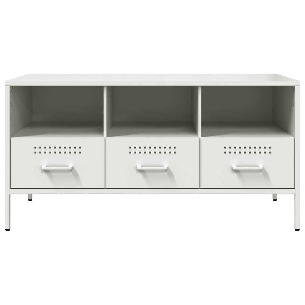 TV Cabinet White 100.5x39x50.5 cm Cold-rolled Steel