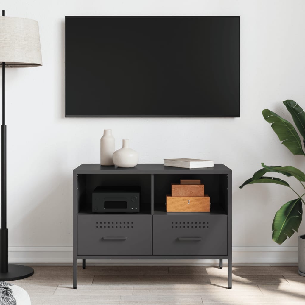 TV Cabinet Black 68x39x50.5 cm Cold-rolled Steel