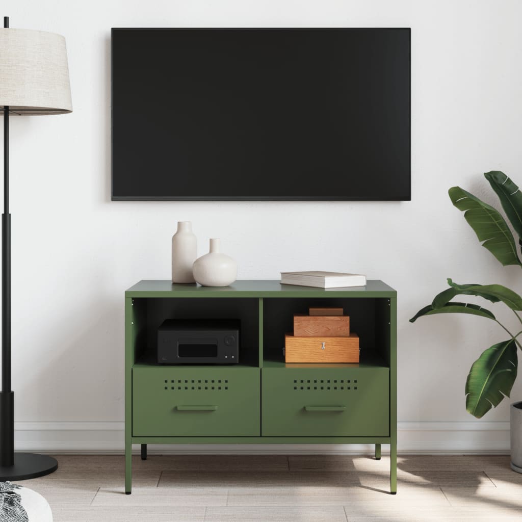 TV Cabinet Olive Green 68x39x50.5 cm Cold-rolled Steel