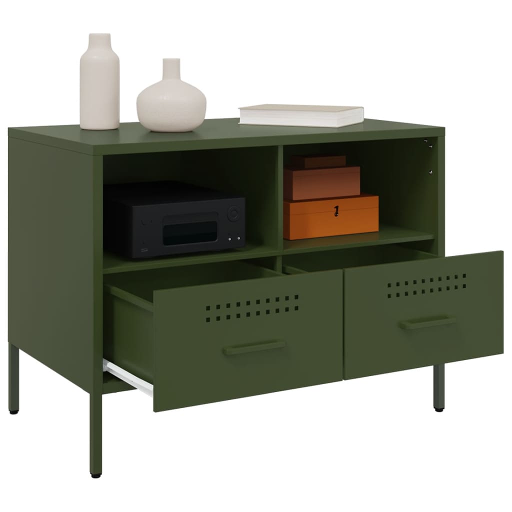 TV Cabinet Olive Green 68x39x50.5 cm Cold-rolled Steel