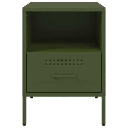 Bedside Cabinets 2 pcs Olive Green 36x39x50.5 cm Cold-rolled Steel