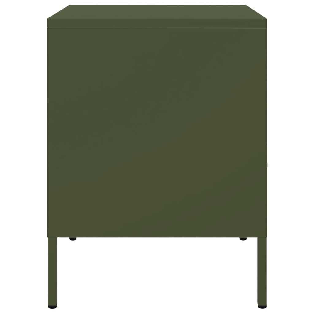 Bedside Cabinets 2 pcs Olive Green 36x39x50.5 cm Cold-rolled Steel