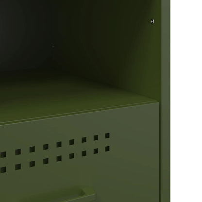 Bedside Cabinets 2 pcs Olive Green 36x39x50.5 cm Cold-rolled Steel