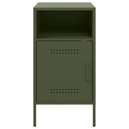 Bedside Cabinet Olive Green 36x39x68 cm Steel