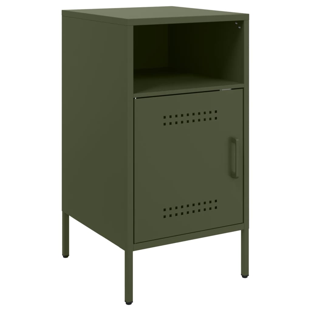 Bedside Cabinets 2 pcs Olive Green 36x39x68 cm Cold-rolled Steel