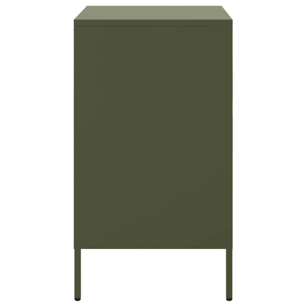 Bedside Cabinets 2 pcs Olive Green 36x39x68 cm Cold-rolled Steel