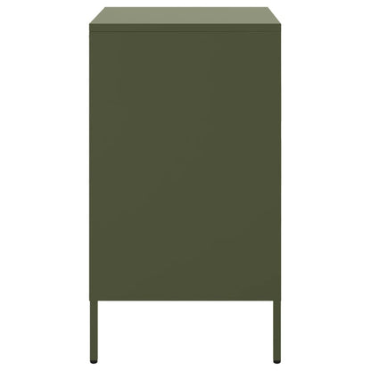 Bedside Cabinets 2 pcs Olive Green 36x39x68 cm Cold-rolled Steel