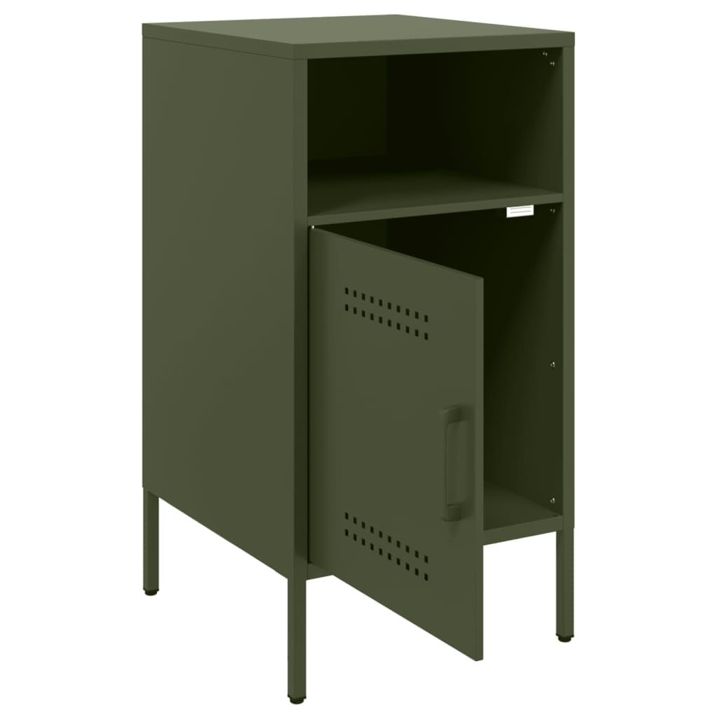 Bedside Cabinets 2 pcs Olive Green 36x39x68 cm Cold-rolled Steel