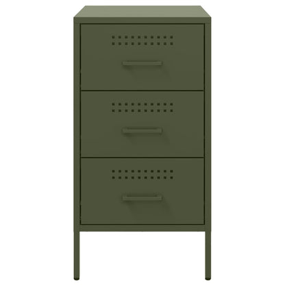 Bedside Cabinet Olive Green 36x39x68 cm Cold-rolled Steel