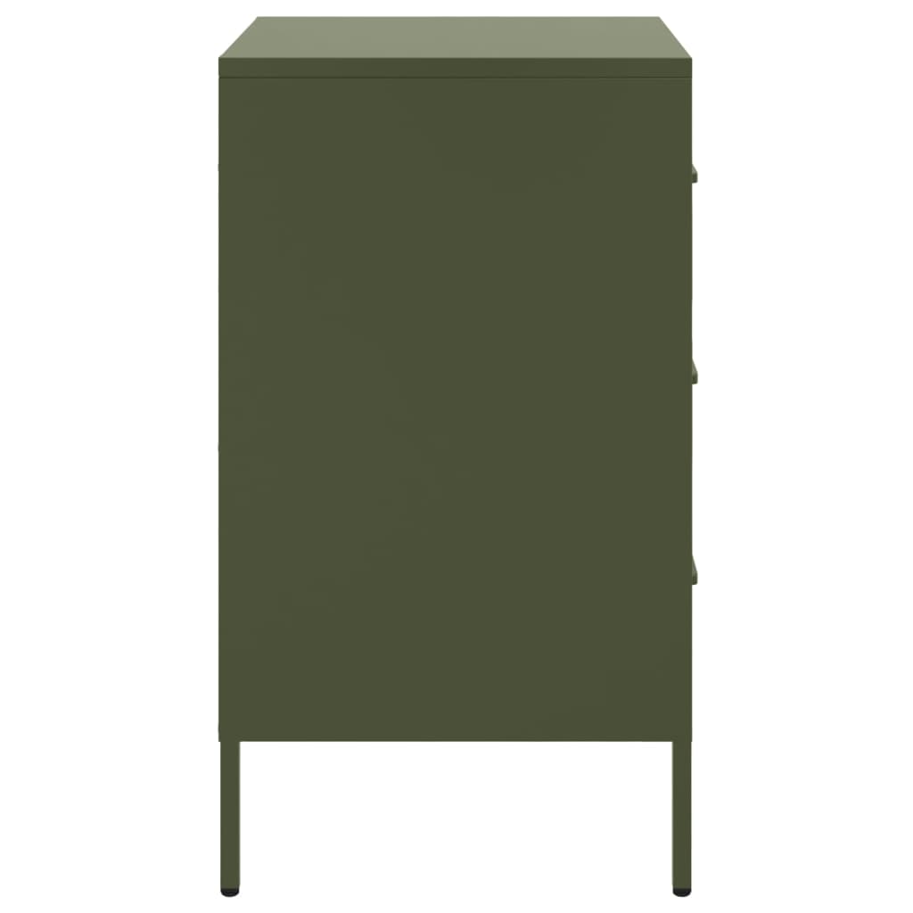 Bedside Cabinet Olive Green 36x39x68 cm Cold-rolled Steel