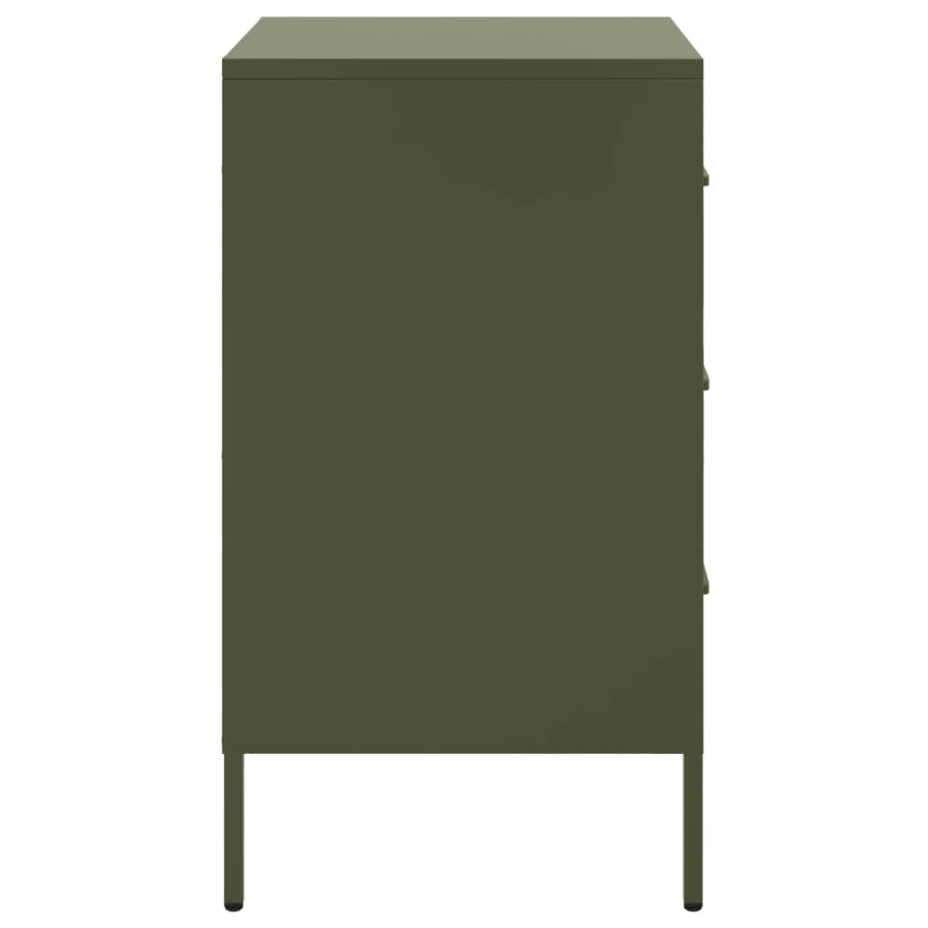 Bedside Cabinets 2 pcs Olive Green 36x39x68 cm Cold-rolled Steel