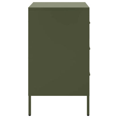 Bedside Cabinets 2 pcs Olive Green 36x39x68 cm Cold-rolled Steel