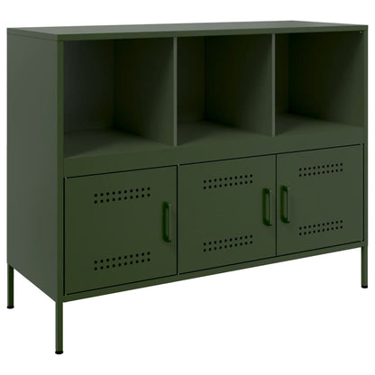 Sideboard Olive Green 100.5x39x79 cm Cold-rolled Steel