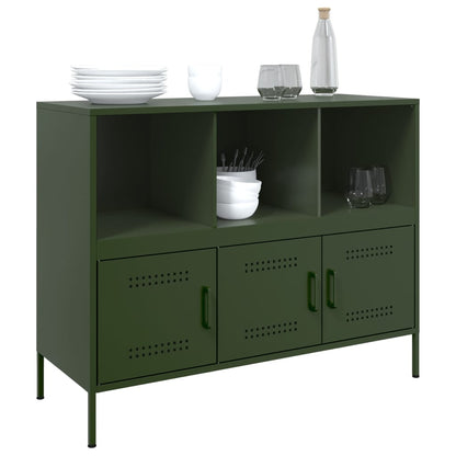 Sideboard Olive Green 100.5x39x79 cm Cold-rolled Steel