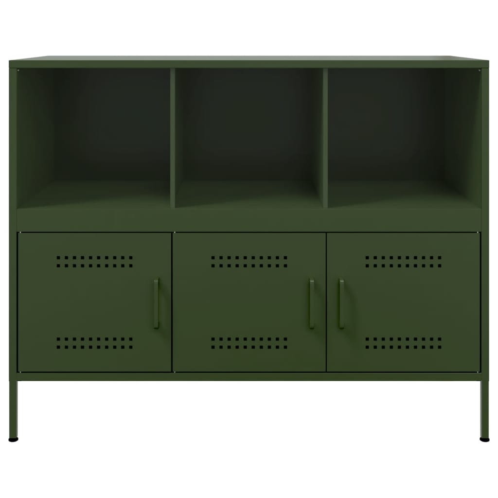 Sideboard Olive Green 100.5x39x79 cm Cold-rolled Steel