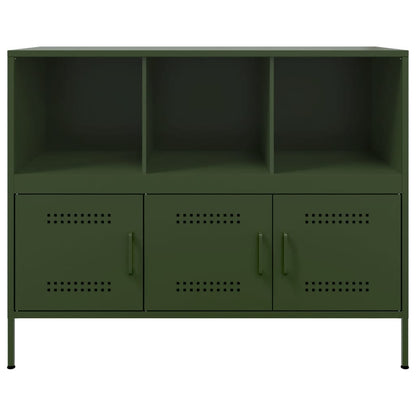 Sideboard Olive Green 100.5x39x79 cm Cold-rolled Steel