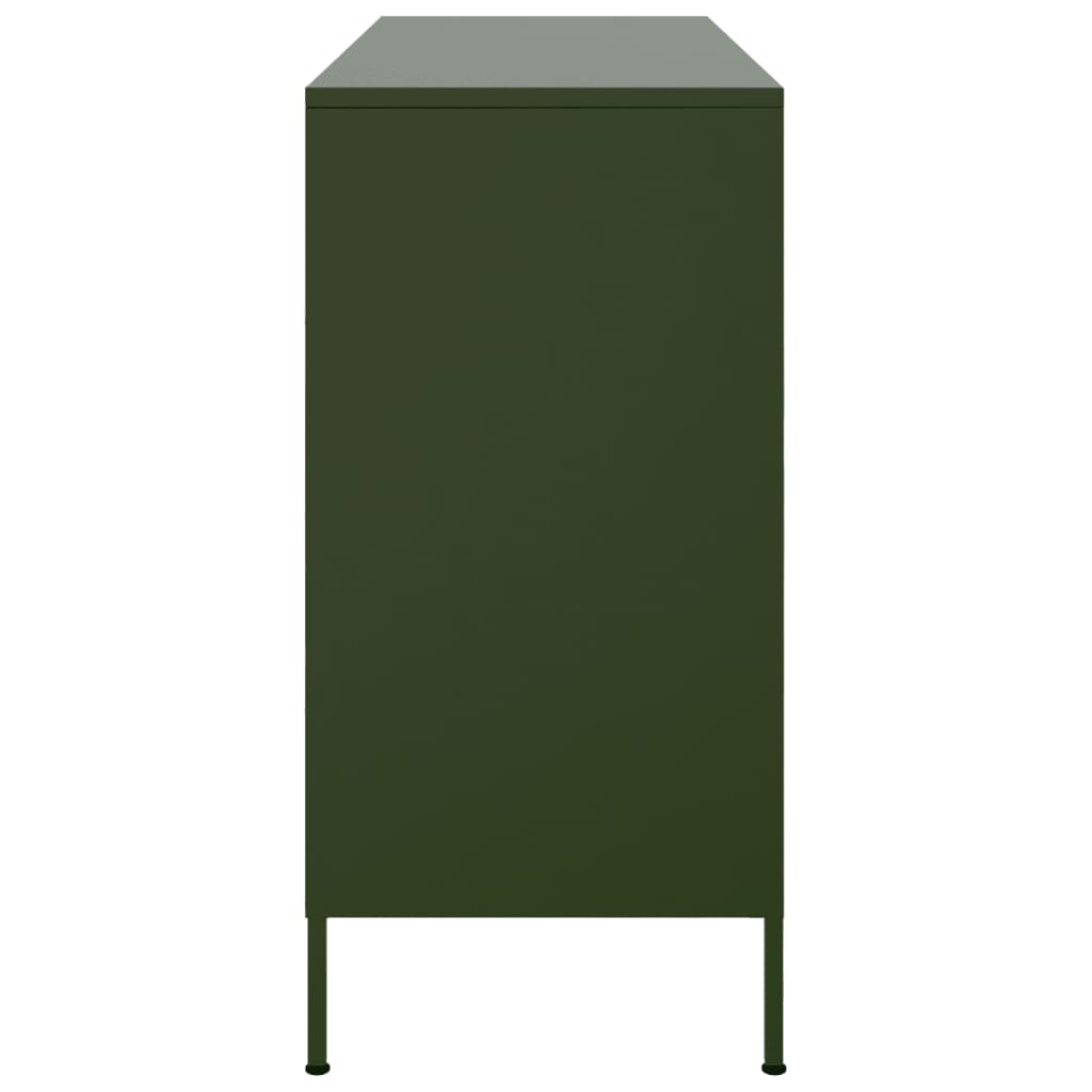 Sideboard Olive Green 100.5x39x79 cm Cold-rolled Steel