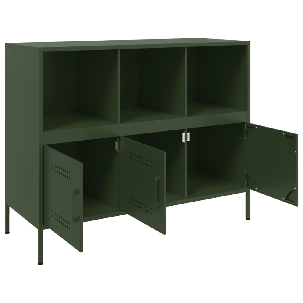 Sideboard Olive Green 100.5x39x79 cm Cold-rolled Steel