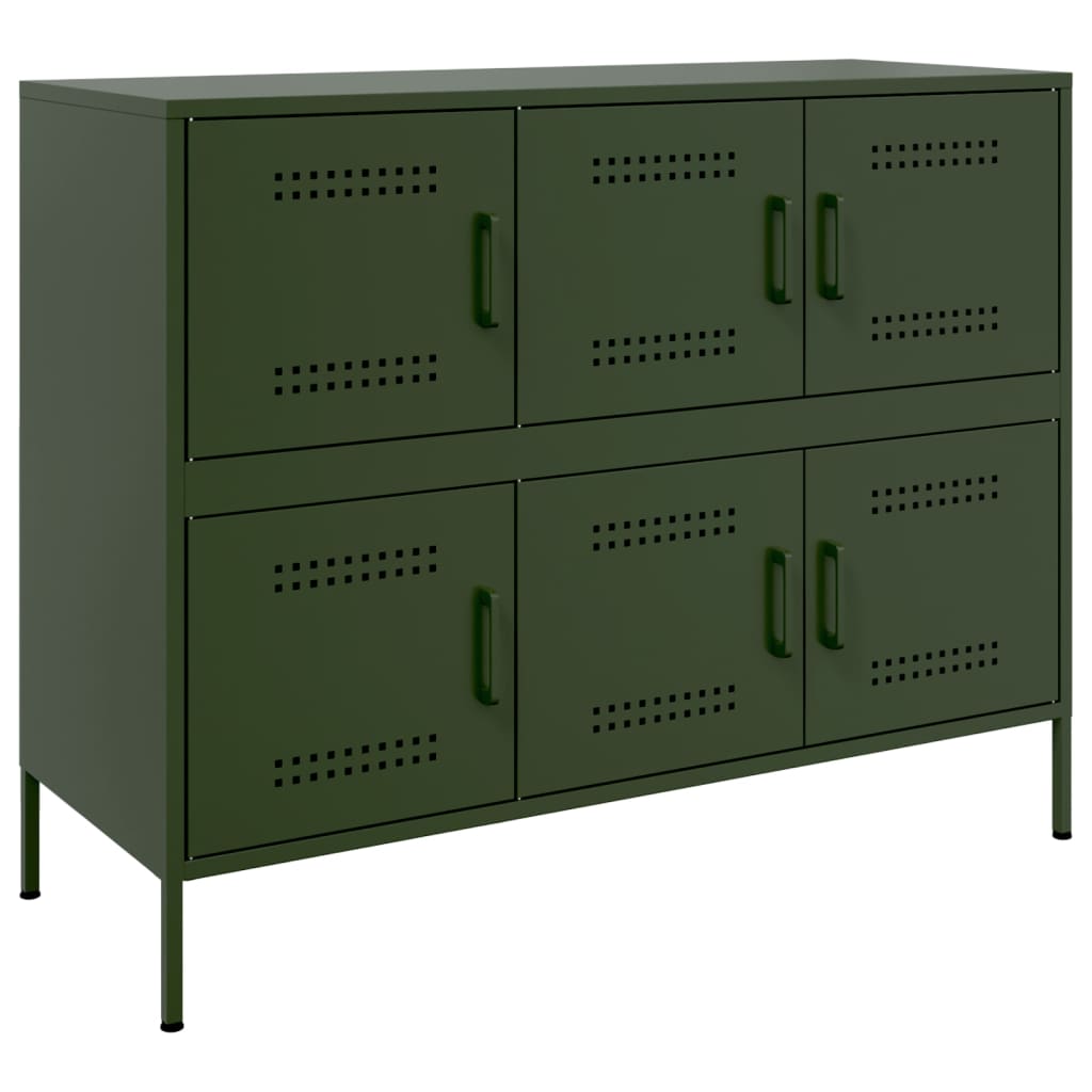 Sideboard Olive Green 100.5x39x79 cm Cold-rolled Steel