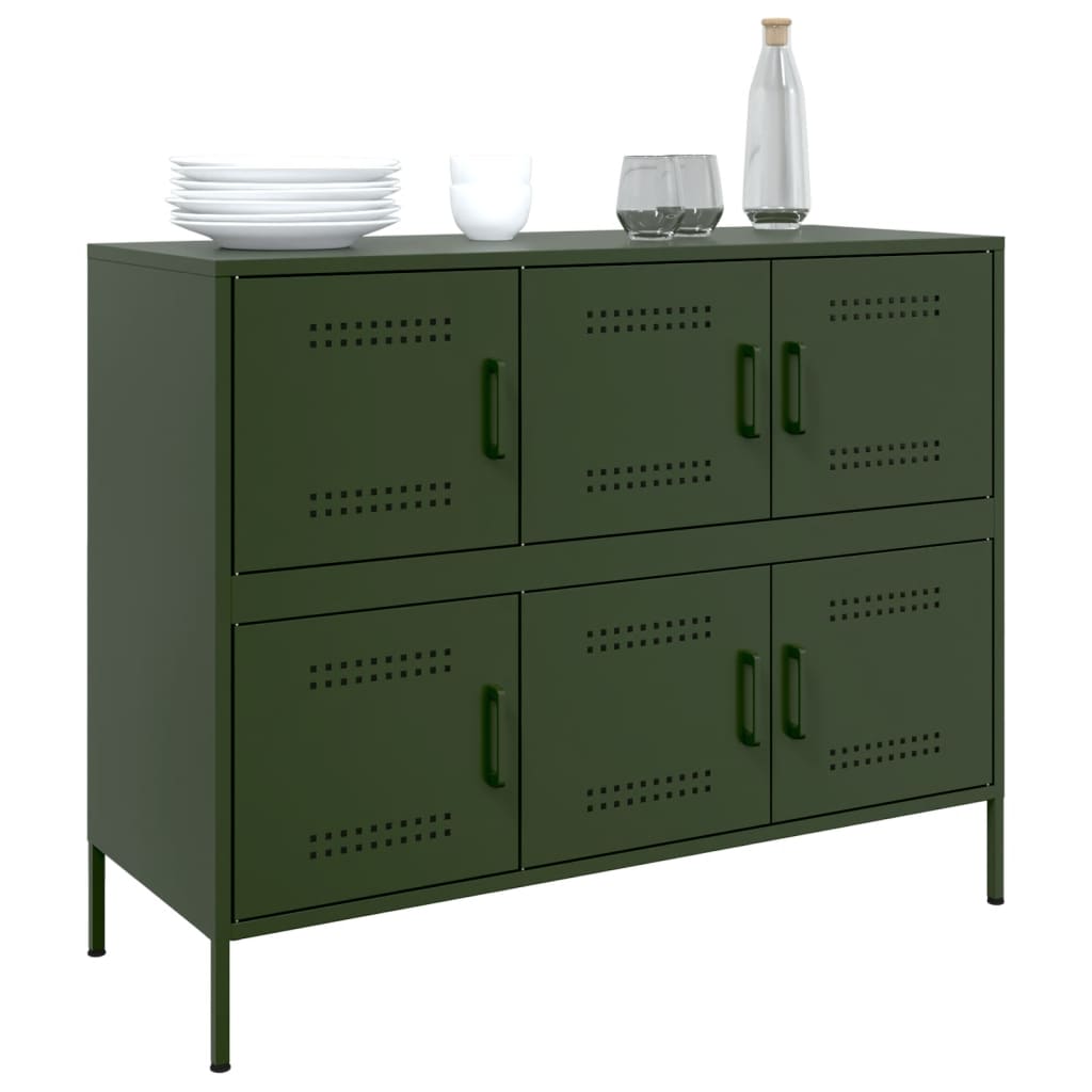 Sideboard Olive Green 100.5x39x79 cm Cold-rolled Steel