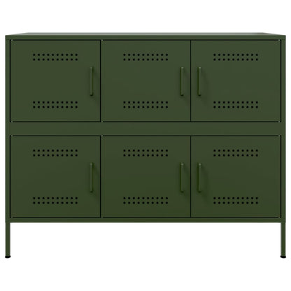 Sideboard Olive Green 100.5x39x79 cm Cold-rolled Steel