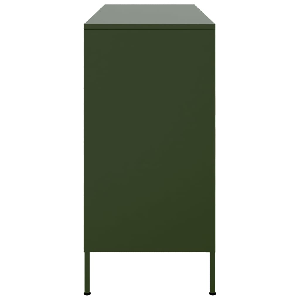 Sideboard Olive Green 100.5x39x79 cm Cold-rolled Steel