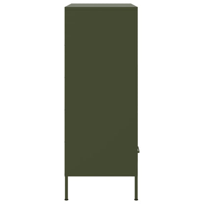 Highboard Olive Green 68x39x101.5 cm Steel