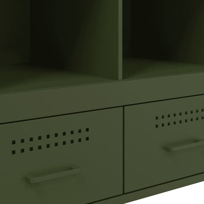 Highboard Olive Green 68x39x101.5 cm Steel