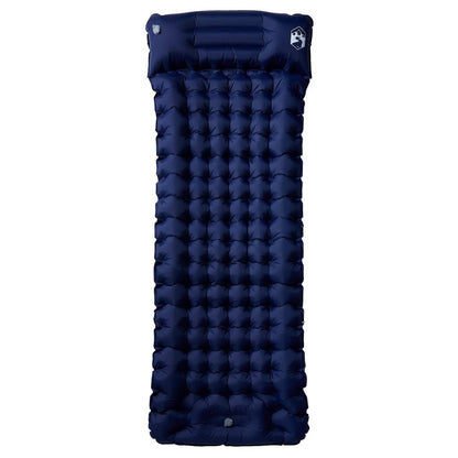 Self Inflating Camping Mattress with Pillow 1-Person Navy Blue