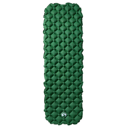 Inflating Camping Mattress 1-Person Green 190x58x6 cm