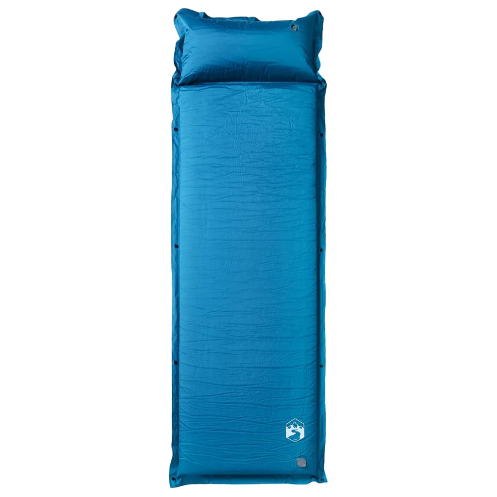 Self Inflating Camping Mattress with Pillow 1-Person Turquoise