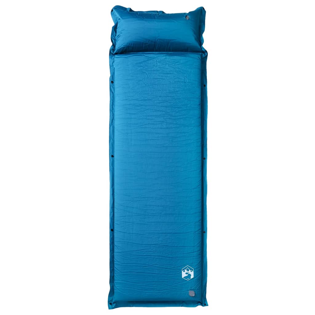 Self Inflating Camping Mattress with Pillow 1-Person Turquoise