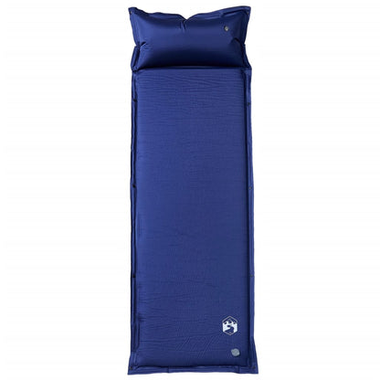 Self Inflating Camping Mattress with Pillow 1-Person Navy Blue