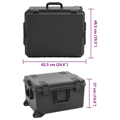 Portable Flight Case Black 62.5x49.5x37 cm PP