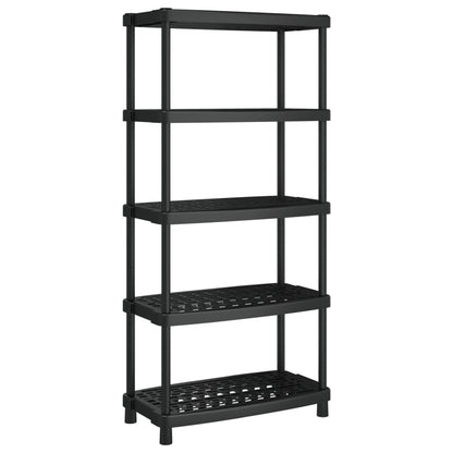 Storage Shelf 5-Tier Black 93.5x45.5x194.5 cm PP