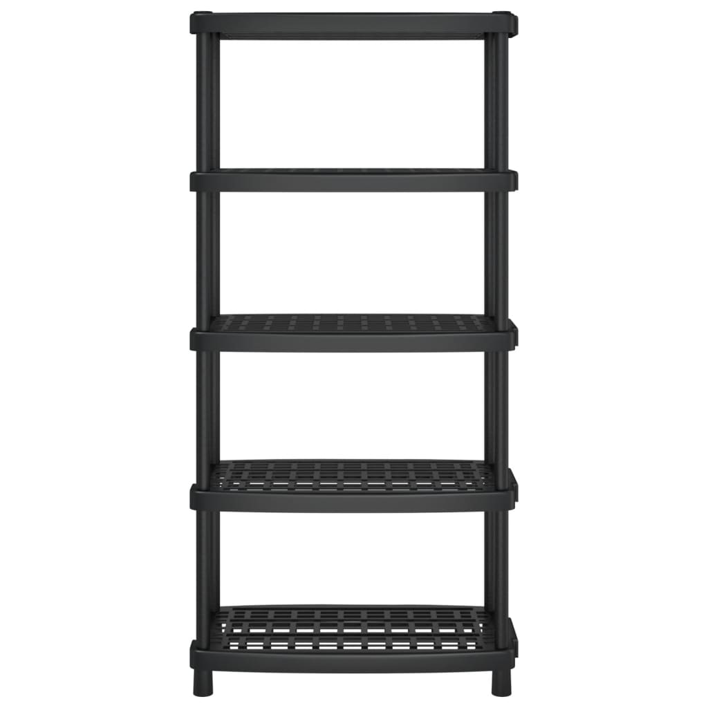 Storage Shelf 5-Tier Black 93.5x45.5x194.5 cm PP