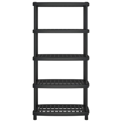 Storage Shelf 5-Tier Black 93.5x45.5x194.5 cm PP