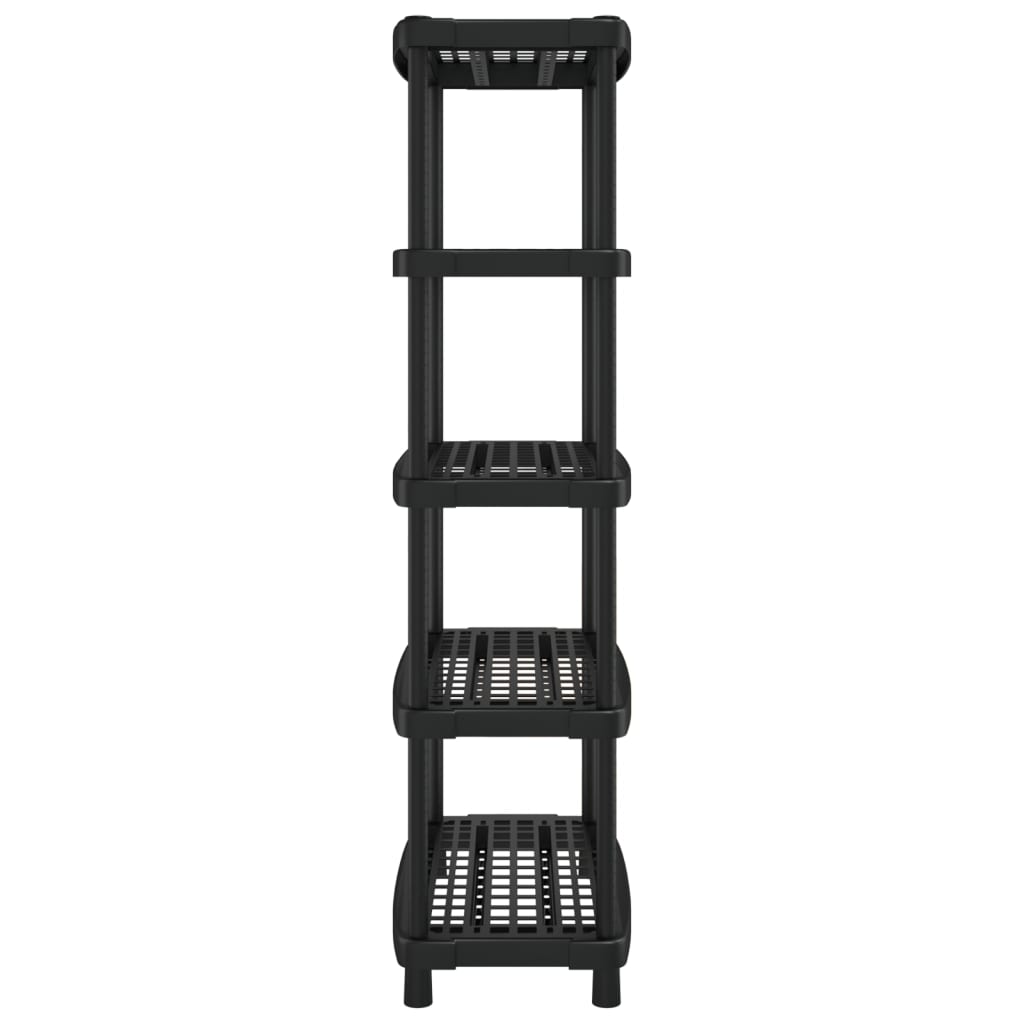 Storage Shelf 5-Tier Black 93.5x45.5x194.5 cm PP