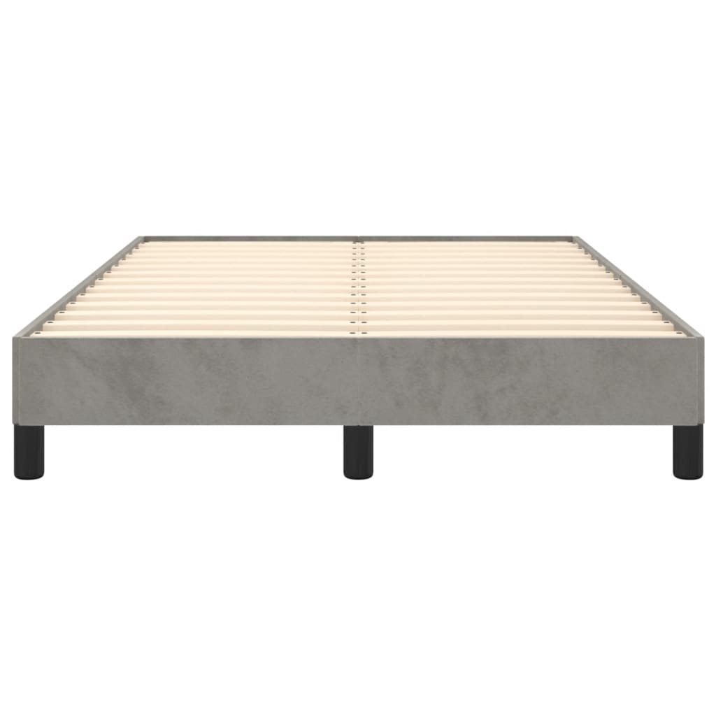 Bed Frame without Mattress Light Grey 120x190 cm Small Double Velvet