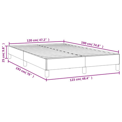 Bed Frame without Mattress Light Grey 120x190 cm Small Double Velvet