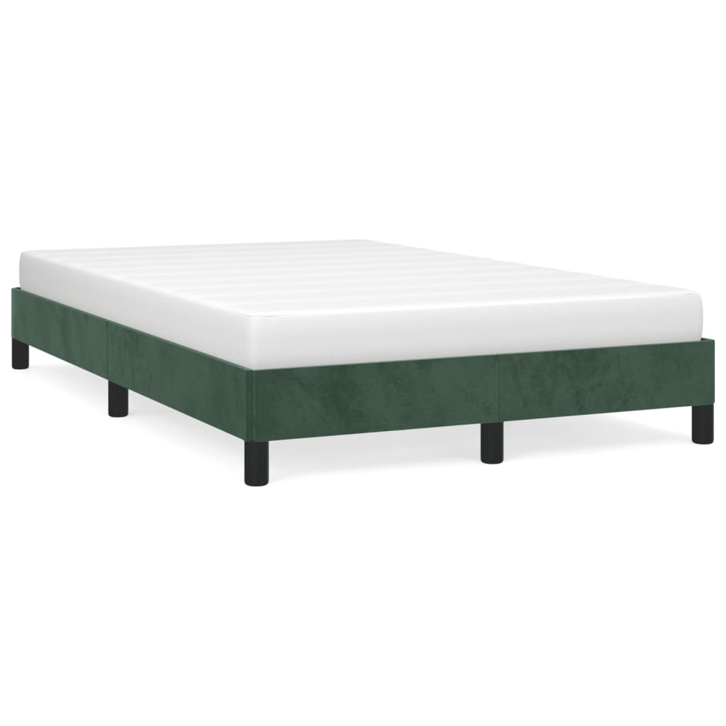 Bed Frame without Mattress Dark Green 120x190 cm Small Double Velvet