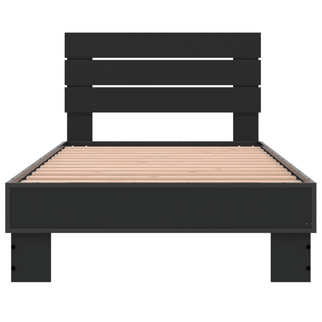 Bed Frame without Mattress Black 90x190 cm Single