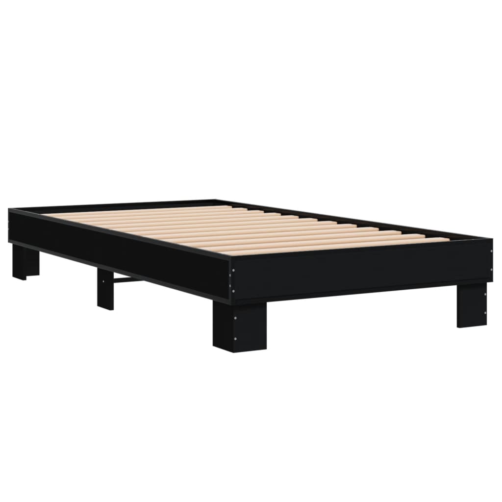 Bed Frame without Mattress Black 100x200 cm