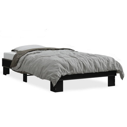 Bed Frame without Mattress Black 100x200 cm