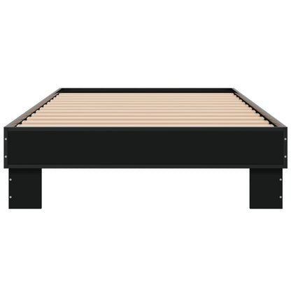 Bed Frame without Mattress Black 100x200 cm