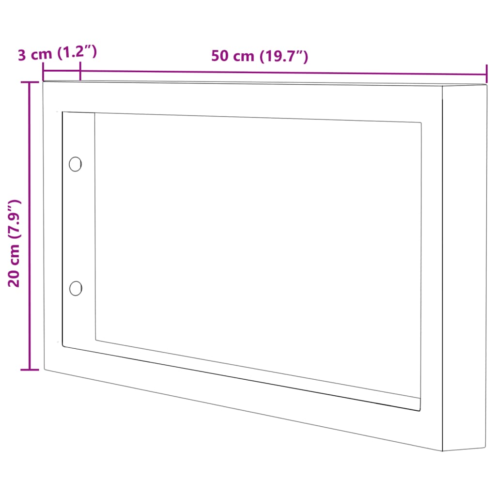 Shelf Brackets for Washbasin 2 pcs White Rectangular Steel