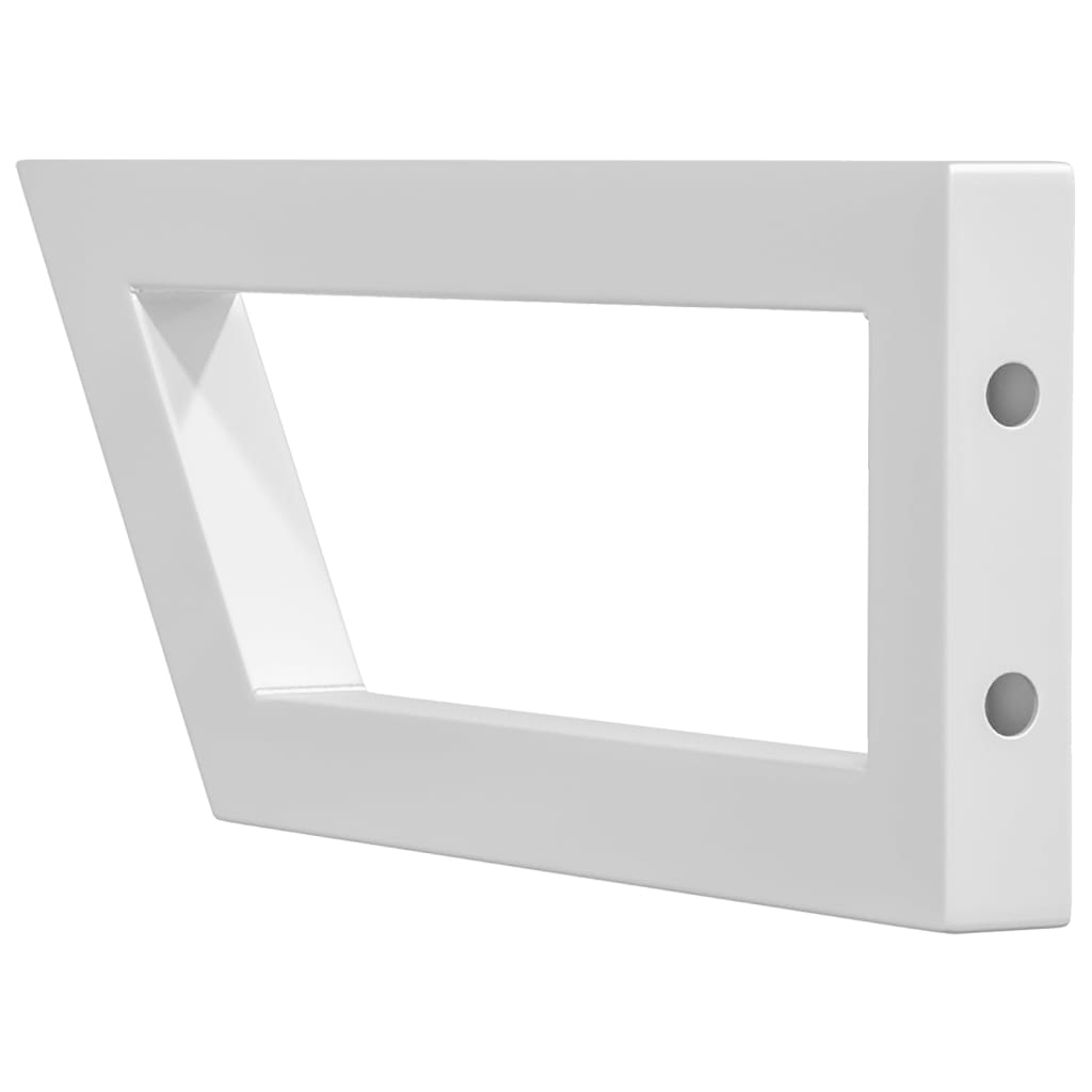 Shelf Brackets for Washbasin 2 pcs White Trapezium Steel