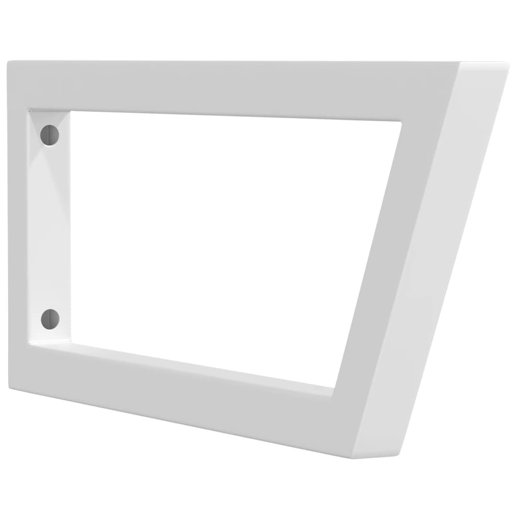 Shelf Brackets for Washbasin 2 pcs White Trapezium Steel