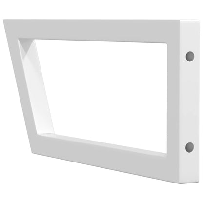 Shelf Brackets for Washbasin 2 pcs White Trapezium Steel