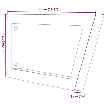 Shelf Brackets for Washbasin 2 pcs White Trapezium Steel